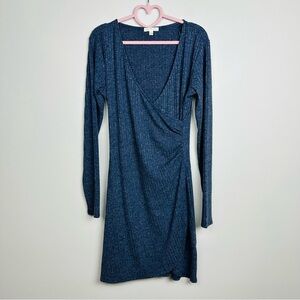 Nine Britton Blue Long Sleeve Mini Dress Size Medium